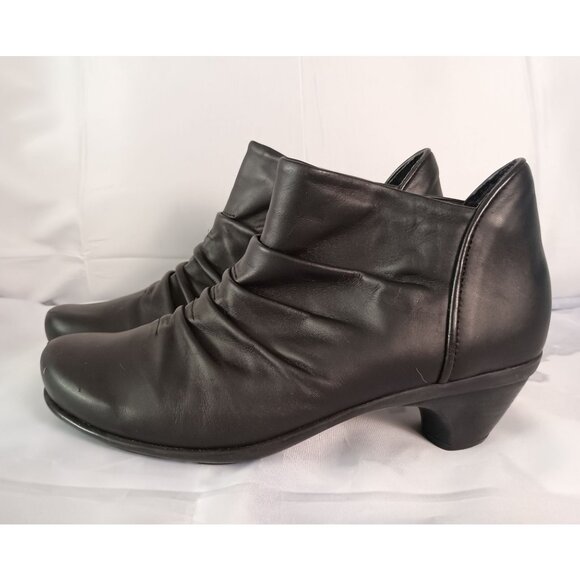Naot Avantgarde Advance Black Leather Booties Women’s Size 39 Heel Comfort - Picture 3 of 9